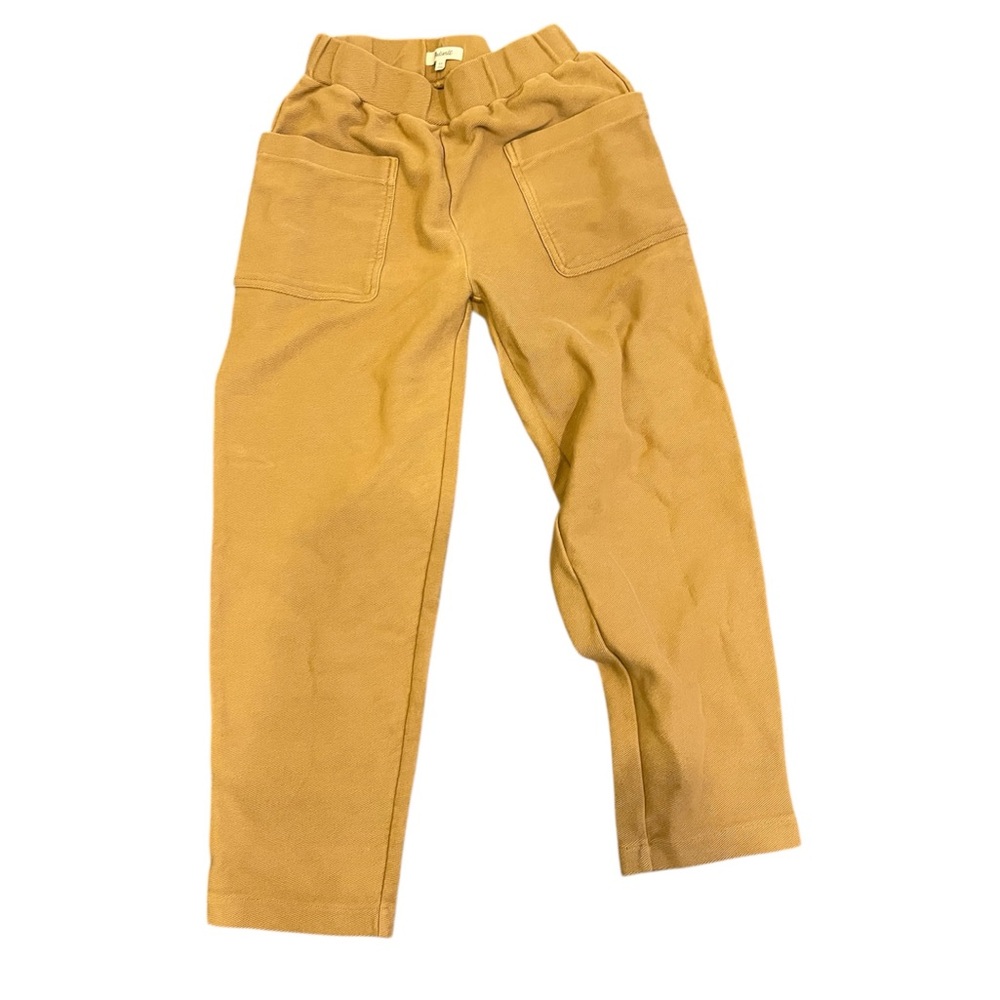 Madewell Twill Jacquard Tapered Pants cropped brown size xs